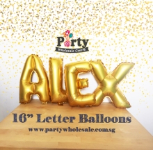Gold Letter Balloons Singapore Party Wholesale Centre